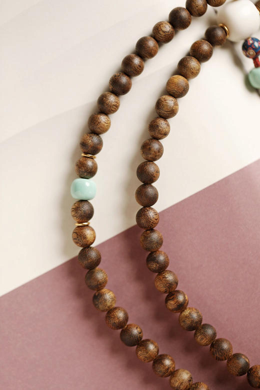 【青山特惠】7mm 108颗 绿棋楠【书卓】沉香手串 c38 商品图3