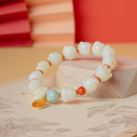 招财喵·炭烤菩提猫爪手串