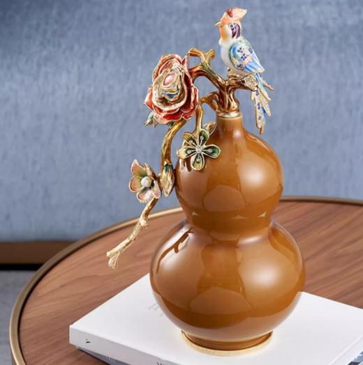 【彼达思】罗比罗丹平安福乐摆件创意葫芦玄关家居摆件珐琅彩工艺乔迁礼物 商品图0