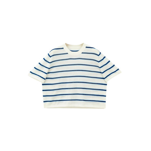 洲升 条纹羊毛短袖 商品图4