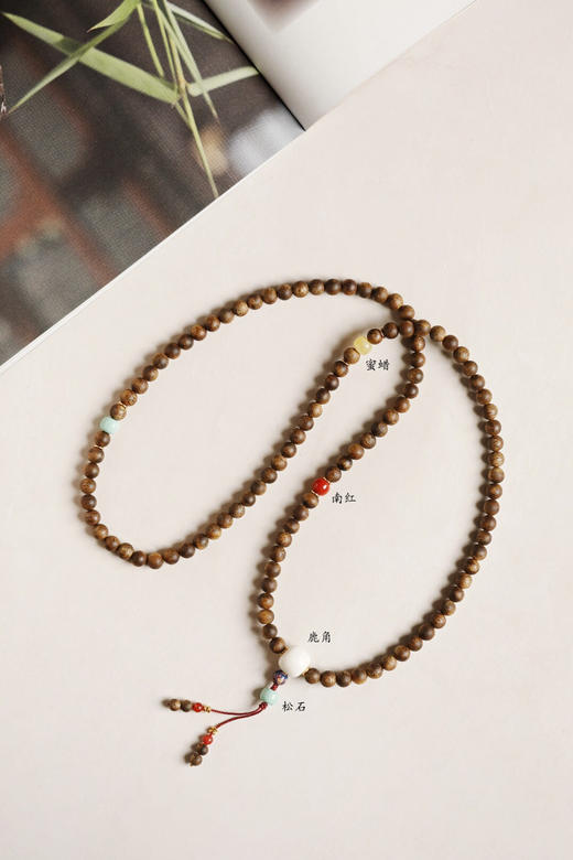 【青山特惠】7mm 108颗 绿棋楠【书卓】沉香手串 c38 商品图1