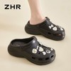 ZHR则则软底增高两穿洞洞鞋女2024新款厚底防滑包头休闲凉鞋女鞋 商品缩略图9