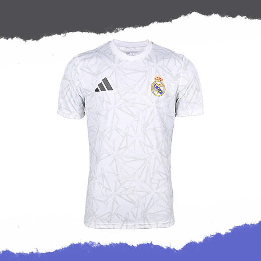 小李子ADIDAS阿迪达斯皇马足球热身训练服短袖球衣成人男IT5101 商品图4