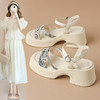 ZHR厚底小个子增高凉鞋女2024夏季新款外穿轻便粗跟高跟鞋配裙子 商品缩略图0
