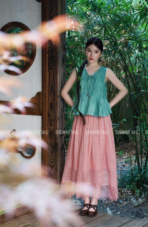 【门店同款】ENJOY夏季云敛-禅意蕾丝拼接半裙 157481244 商品图4