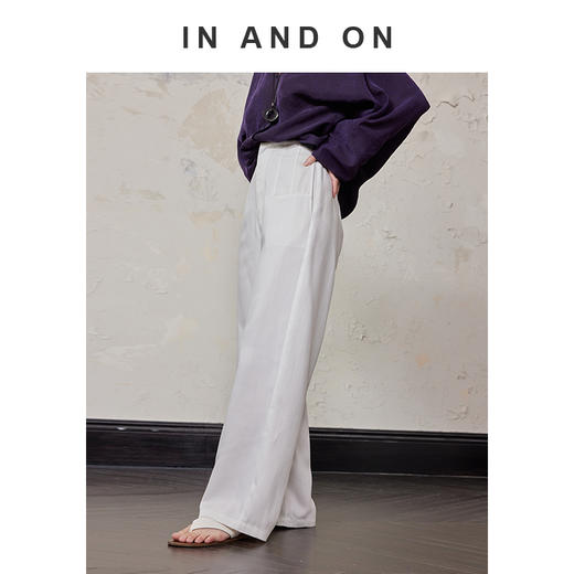 IN NAD ON 海港漫步 100%莱赛尔牛仔阔腿空气裤54401 商品图2