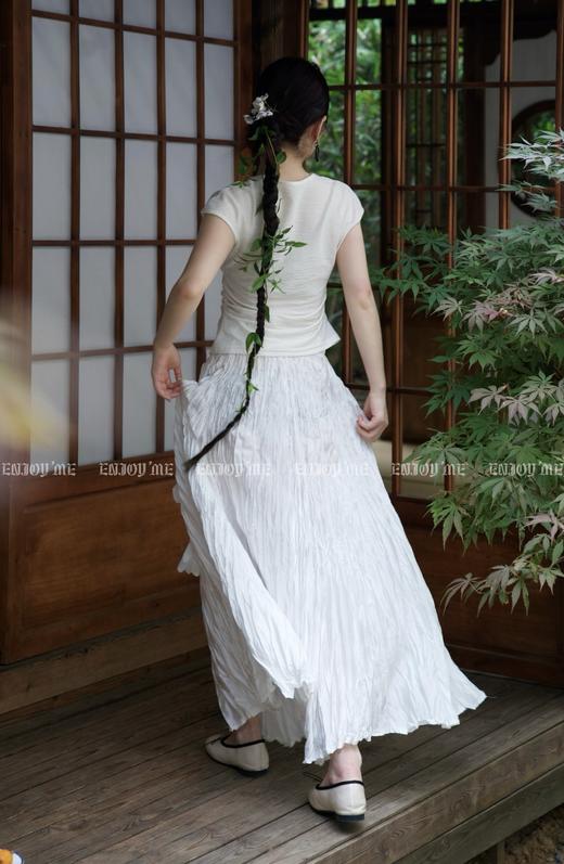 【门店同款】ENJOY夏季云敛-皱皱落花半身裙 157900891 商品图5