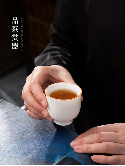 值得收藏百年的元本道·象牙白汝窑瓷茶具（赠礼盒+手提礼袋）内附大师收藏证书 商品图5