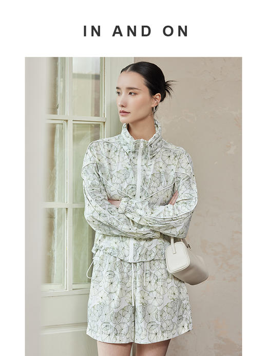 IN AND ON 莲叶 UPF50+印花防晒外套短裤套装54309 商品图8