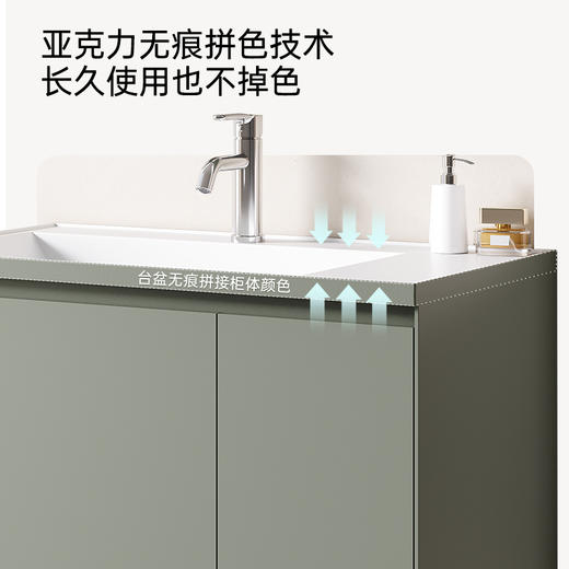 帝王洁具2024新品浴室柜组合亚克力盆智能洗脸盆柜卫生间洗漱台悦意WB200 商品图3