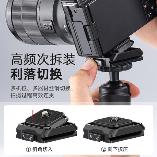 Ulanzi优篮子Uka快装板套件相机微单反适用相机三脚架云台快拆快装扣适配F38/快拆板转换底座配件 商品图1