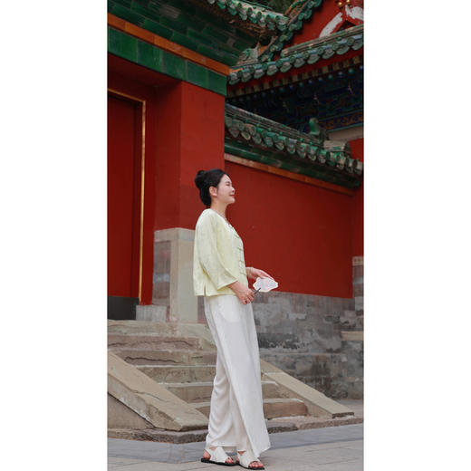 【抖音专属】清溪-中式小衫（24710714-葱青） 商品图3