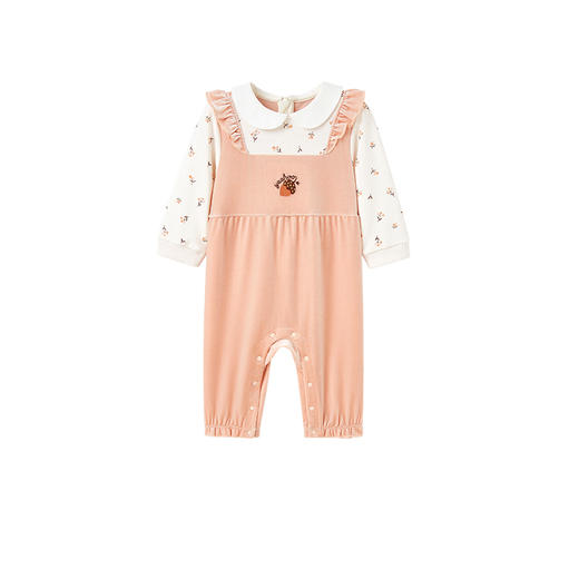 英氏婴幼儿连体衣四季长袖女宝宝爬服小童新款防静电连身衣 商品图3