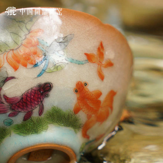 问鼎哥窑致巧款含露杯（绿波芙蕖）（缺货） 商品图4