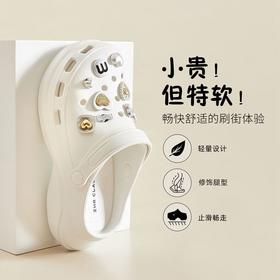 ZHR则则软底增高两穿洞洞鞋女2024新款厚底防滑包头休闲凉鞋女鞋