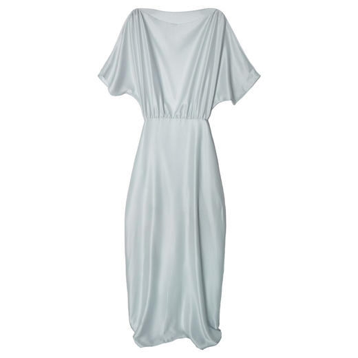 西嘉C+IMPRESS/西嘉静奢风中袖连衣裙女夏季醋酸一字肩围裹式腰间系带LYQ2402081 商品图4