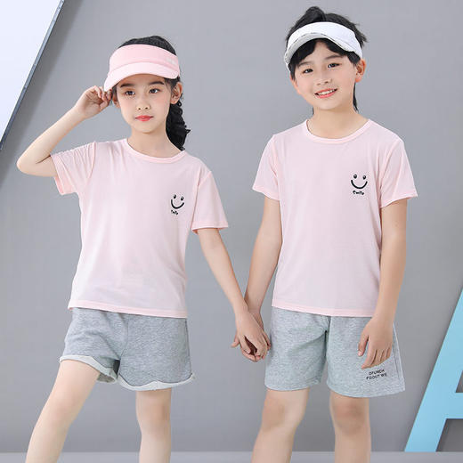 【儿童跑步T恤圆领衫】短袖速干 网眼中大童运动服冰丝 夏季 商品图7