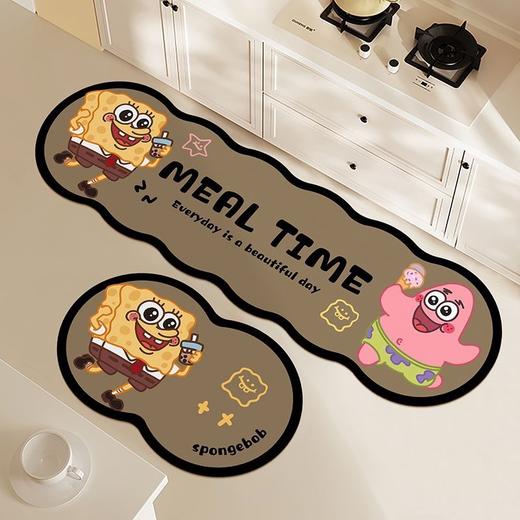 「送小地垫！两件套」卡通硅藻泥吸水吸油厨房用品垫异形两件套浴室防滑地垫卫生间速干门垫居家布艺 商品图3