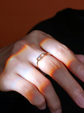 LUCINE 星芒18K黄金钻石戒指男女情侣款轻奢简约时尚原创设计