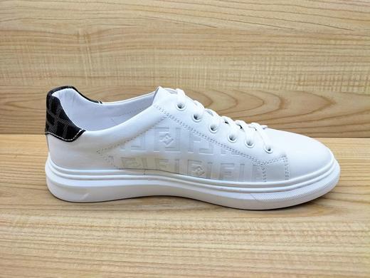 豪行13135330纯牛皮休闲板鞋男单鞋百搭正品小白潮鞋 商品图2