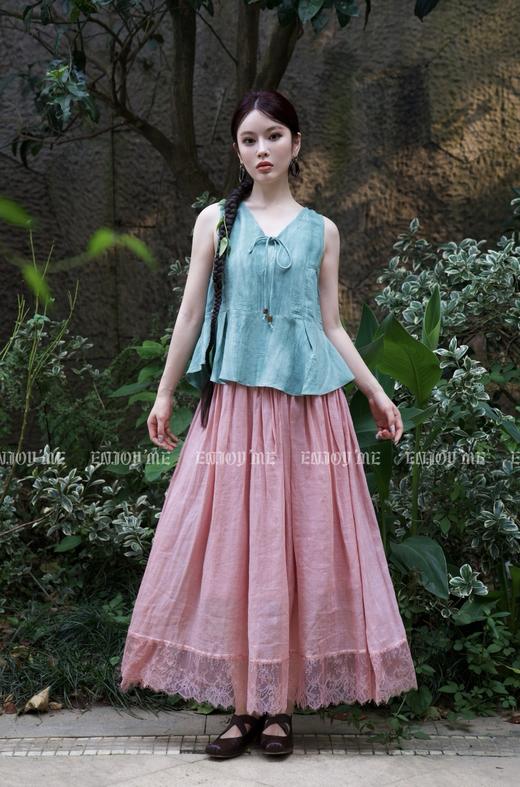 【门店同款】ENJOY夏季云敛-禅意蕾丝拼接半裙 157481244 商品图0