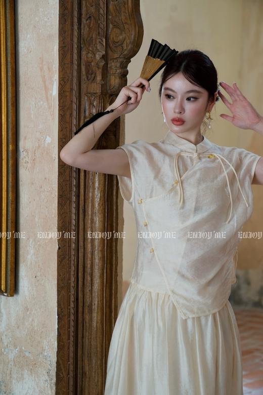 【门店同款】ENJOY夏季云敛-步步“升”花叙诗旗袍套装 158042884 商品图2