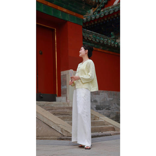 【抖音专属】清溪-中式小衫（24710714-葱青） 商品图4