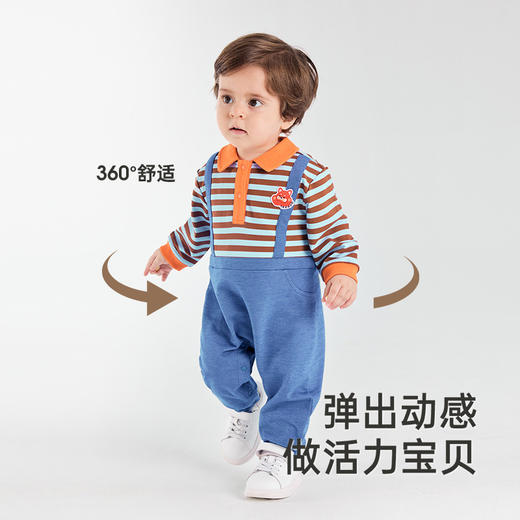 英氏婴幼儿连体衣四季长袖男宝宝爬服小童新款新生儿连身衣 商品图1