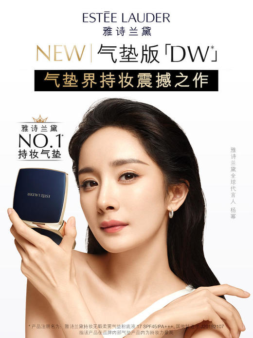 【437元会员福利】雅诗兰黛持妆无瑕柔雾气垫粉底液24gDW方气垫持妆遮瑕控油防晒一盒两芯    商品图0