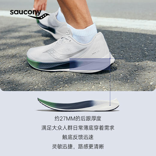 Saucony索康尼 MIRAGE FLOW男女跑步鞋轻量竞速跑鞋缓震训练体测 商品图1