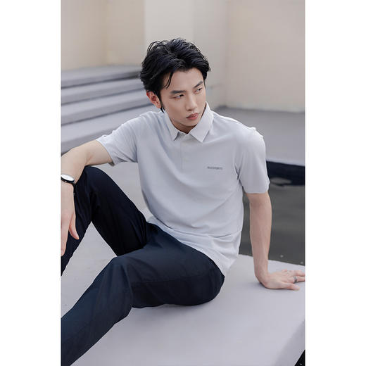 【新品上新】HX 夏季翻领短袖T恤Y102420047101/02POLO杉 商品图1