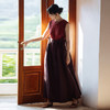绽放旅行女装362朵/摩卡巧克力砂洗亚麻多穿系带可调节半裙吊带裙 商品缩略图0