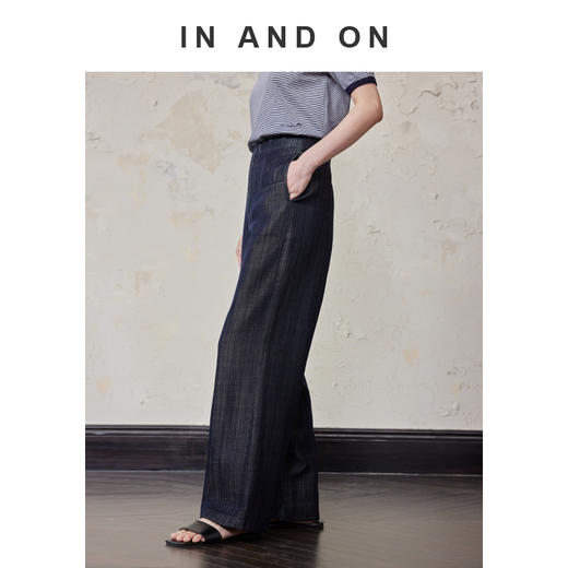 IN NAD ON 海港漫步 100%莱赛尔牛仔阔腿空气裤54401 商品图1