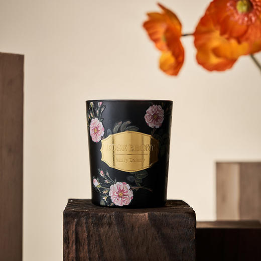 大英博物馆博物志系列德拉尼【红色山茶】【玫瑰乌木】折扇 香氛蜡烛香薰套装礼盒 商品图2