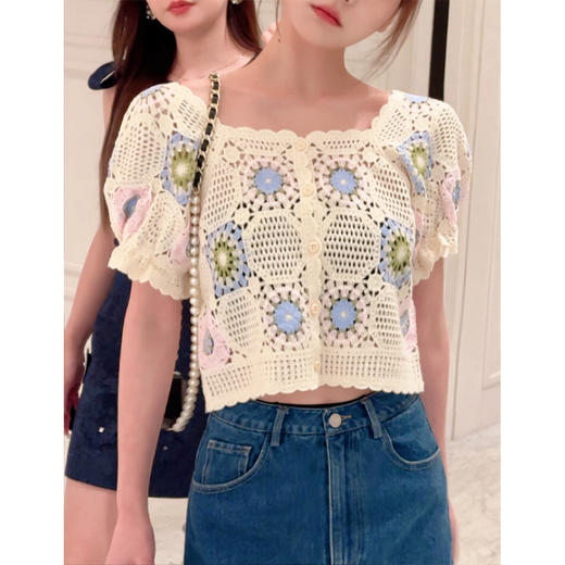 清仓捡漏 LIN CHAO ZHANG【lins后花园】手工钩花上衣+半裙 LH240043 LQ240118 商品图3