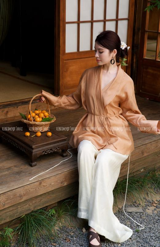 【门店同款】ENJOY夏季云敛-枇杷晚风挽纱衬衫 157944510 商品图4