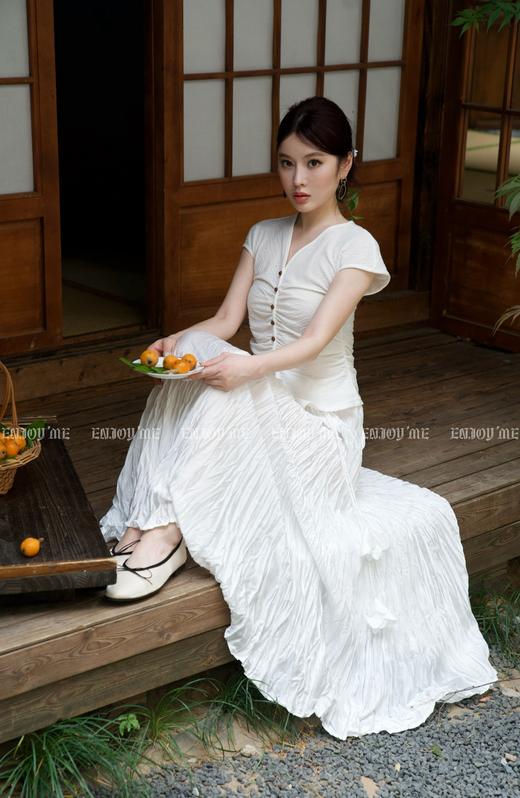 【门店同款】ENJOY夏季云敛-皱皱落花半身裙 157900891 商品图2