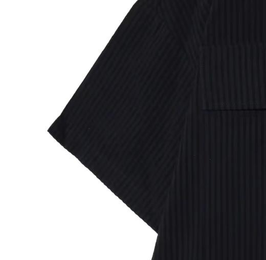 D2012夏季新款条纹双口袋男士衬衫时尚翻领上衣潮流百搭休闲短袖 商品图4