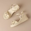 ZHR一字带坡跟凉鞋2024夏季新款休闲简约时装凉鞋高级百搭高跟鞋 商品缩略图9