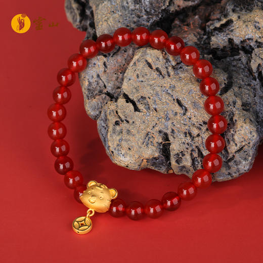 灵山开运金·鸿运·如意虎/纳财虎黄金手绳 商品图1