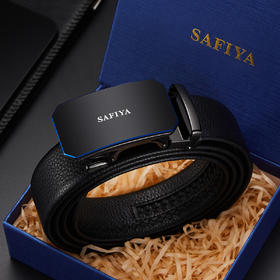 Safiya/索菲娅皮带男士头层牛皮百搭男腰带 时尚自动扣商务高端轻奢 SF506020Y03A