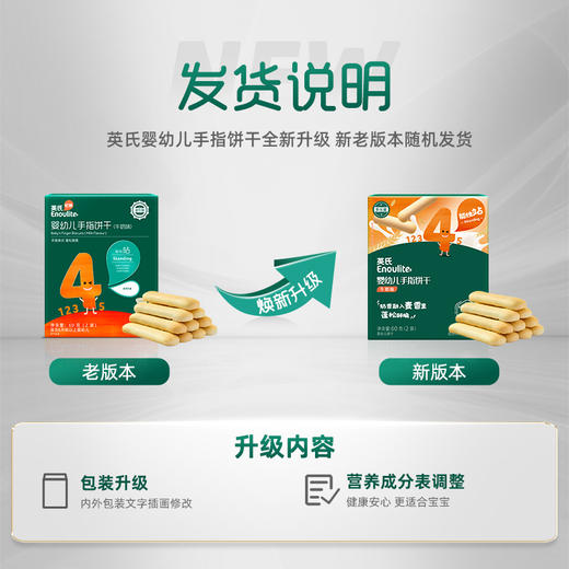 英氏婴幼儿手指饼干牛奶味2盒 商品图0