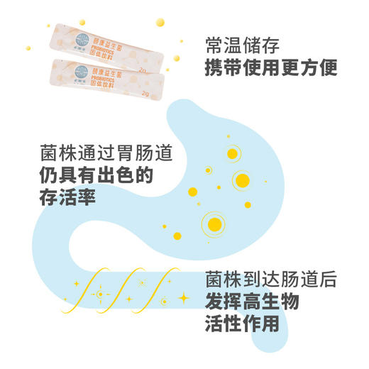 必颐堂 颐康益生菌固体饮料多菌株配方守护健康含膳食纤维（2g*10袋） 商品图2
