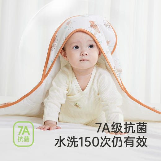 英氏婴儿包被春秋竹棉7A抗菌新生儿包被四季抱被新款抱毯 商品图1