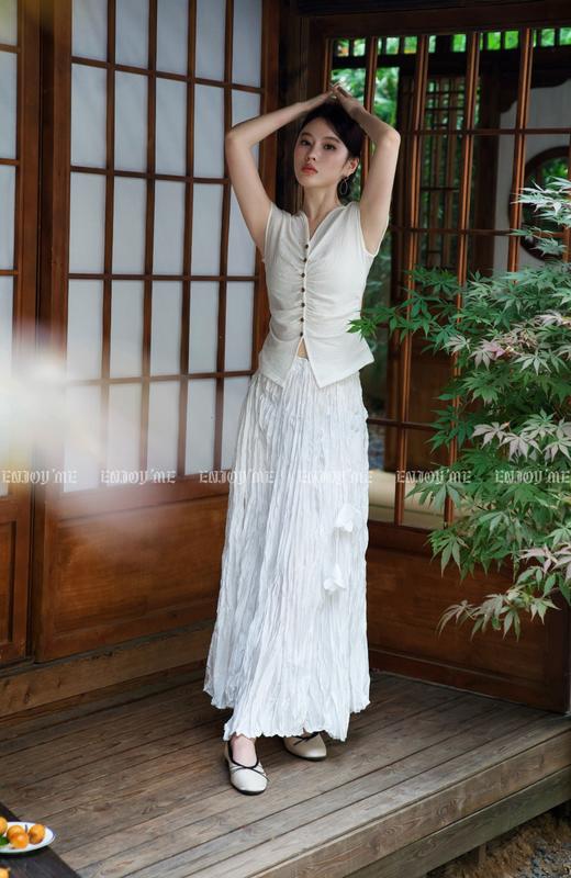 【门店同款】ENJOY夏季云敛-皱皱落花半身裙 157900891 商品图0