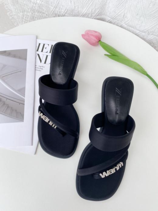 🌸【岁愿夏季新款法式粗跟凉拖鞋6737】🍃又又又一款仙女凉拖来拉！简直美到不行！🌟 商品图3