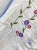 松植屋《烟淡霞》女款圆领长袖长裤家居服套装手工刺绣小花双层棉纱睡衣2024秋季新款 商品缩略图2