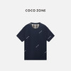 COCO ZONE “格子T"夏季内里格纹翻袖T恤百搭短袖上衣CC1B1437 商品缩略图0