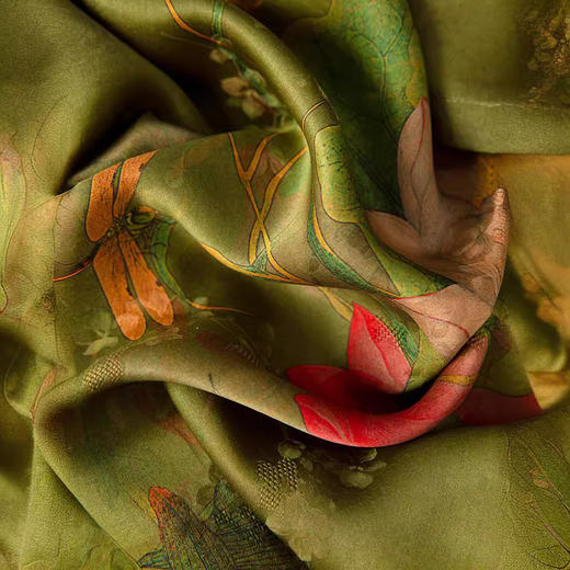 重磅缎面香云纱花萝中式复古旗袍裙，国风立领真丝连衣裙YSCL045 商品图2