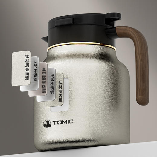 特美刻丨纯钛茶壶 智能温显 泡茶壶 焖泡壶 轻奢 1500ml 商品图6